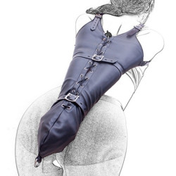 KinkHarness Camisole Strict Leather Fastens